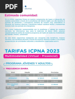 Comunicado Nuevas Tarifas2023