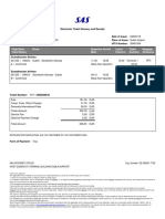 SAS Airline Receipt