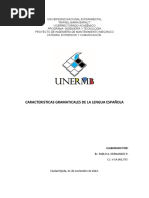Caracteristicas Gramaticales de La Lengua Española