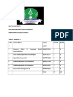 4th Year Course Outline