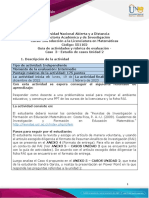 Guía de Actividades y Rúbrica de Evaluación - Unidad 2 - Caso 3 - Estudio de Casos Unidad 2