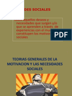 Teorias de Las Necesidades y Motivaciones Sociales Penultima Clase