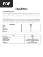 Faysal Bank Introduction