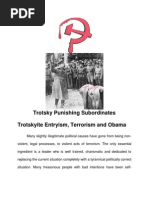 Trotskyite Entryism Terrorism and Obama