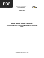 Relatório de Redes Industrial - Laboratório 3 Acionamento Inversor Via Protocolo Modbus RTU e Comunicação RS485