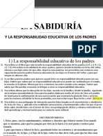 La Sabiduria y La Educacion A Los Hijos