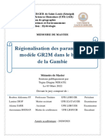 La Régionalisation Des Paramètres Du Modéle GR2M