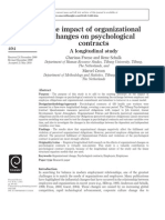 The Impact of Organizational Changes On Psychological Contracts A Longitudinal Study