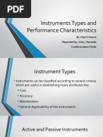 Instruments Types and Performance Characteristics Report