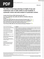 J Nursing Management - 2021 - Hunt O Connor - The Effect of Discharge Planning On Length of Stay and Readmission Rates of