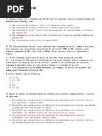 Compilado de Provas de Desenvolvimento de Software para Internet - UNIP EAD