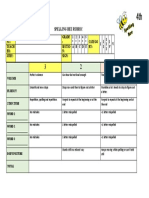 Spelling Bee Rubric