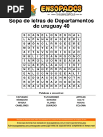 Sopa de Letras de Departamentos de Uruguay - 40