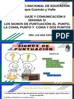 Trabajo Grupal Semana 12 Los Signos de Puntuacion