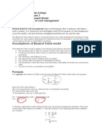 The Baumol Model of Cash Management Notes and Worrksheet SEM-3-July-2022