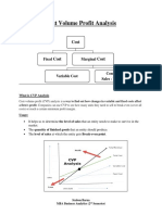 Cost Volume Profit Analysis