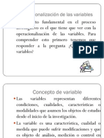 Operacionalización de Las Variables