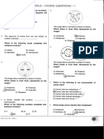 Cell Divisions - MCQ