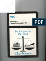 Luhmann - Sociologia Do Direito