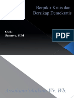 Berpikir Kritis Dan Demokratis