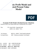 Economic Profit Model and APV Model