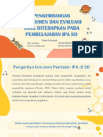 Ipa Kel. 6 Pengembangan Instrumen Dan Evaluasi Yang Diterapkan Pada Pembelajaran Ipa SD