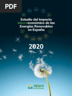 Estudio Del Impacto Macroeconomico de Las Energias Renovables en Espana 2020