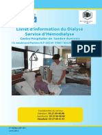 Livret D'information Du Dialysé Service D'hémodialyse: Centre Hospitalier de Sambre-Avesnois