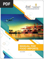 FSSAI Manual Food Import 18-06-2019