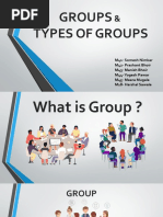 Groups and Types of Groups