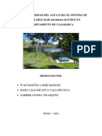 ELABORACIÓN DEL PLAN DE SEGURIDAD DEL AGUA Lunes 31