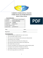 Social Antropology Final Exam For ACM Students