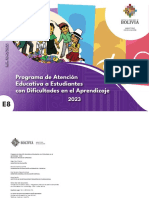 Programa de Atención Educativa A Estudiantes Con Dificultades en El Aprendizaje (2023)