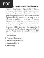 System Requirement Specification