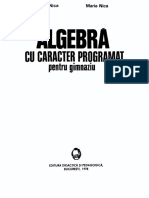 Algebra Cu Caracter Programat PT Gimnaziu - Nica (1978)