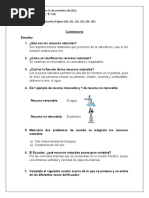 Sociales Clase de Recursos Naturales - 21 Noviembre 2022