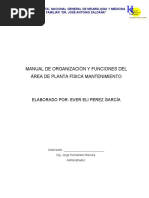 Planta Fisica Mantenimiento Manual de Organizacion y Funciones Planta Fisica Ever2 (Reparado)