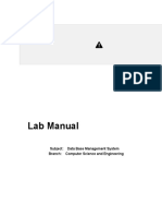 CS503 DBMS Labmanual