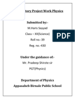 Investigatory Project Work Physics-2