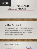 Cell Division and Cell Cycle