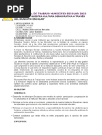 Plan Anual de Trabajo Municipio Escolar 2023