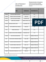 Ecretaría DE Inanzas Y DE Dministración: Placa Nombre Vehiculo Movimiento