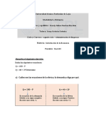 Caso 2 Desarrolle El Caso Propuesto A Partir de Los Subtemas de La Oferta y Demanda