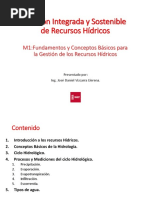 Gestion de Los Recursos Hidricos PPT Del Ing Jose Daniel Vizcarra Llerena UNAL