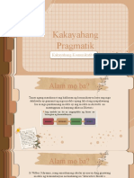 Kakayahang Pragmatik at Istratedyik