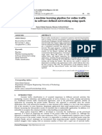 Architecting A Machine Learning Pipeline For Online Traffic Classification in Software Defined Networking Using Spark