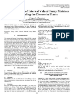 An Application of Interval Valued Fuzzy Matrices For Finding The Disease in Plants