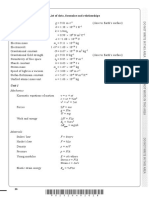 Formulae Sheet