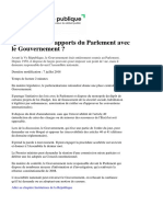 Rapports Du Parlement Et Du Gouvernement Vie