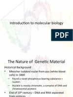 Introduction To Molecular Biology Lecture 1 27-10-2020